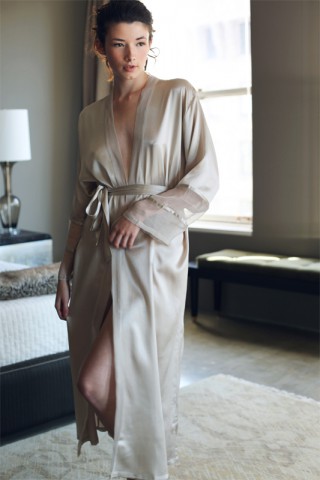 Kumi Kookoon Paris robe ($302) in champagne, available at Bonne Nuit, 55 Main Street #A, East Hampton 631-324-7273
