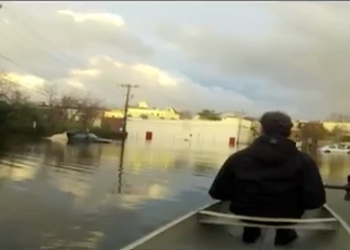 Canoeing in Sag Harbor and Hamptons—Still from Sandy Aftermath Video