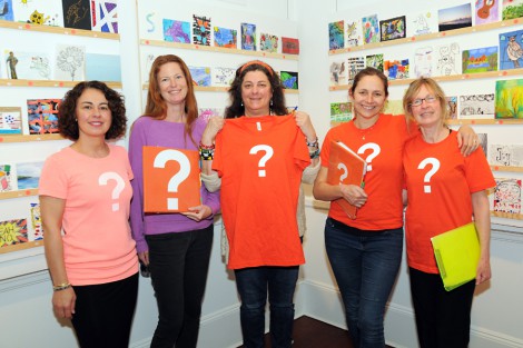 The gang at the Springs Mystery Art Sale