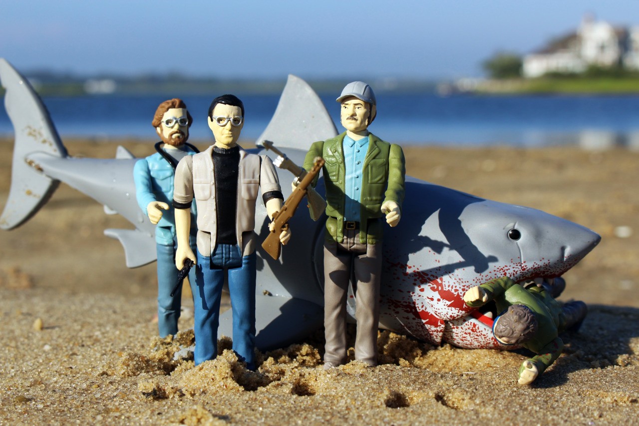 Jaws ReAction Figures, including Hooper, Chief Brody, Quint and the shark