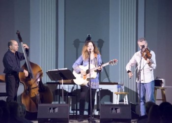 Kicking off the Sag Harbor American Music Festival is local singer/songwriter Caroline Doctorow with Bob Green on the stand-up bass and Gary Oleyar on fiddle.