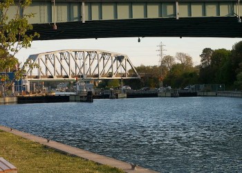 The Shinnecock Canal locks.