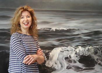 April Gornik in her North Haven studio