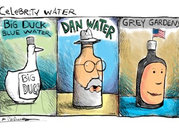 Celebrity Water cartoon by Mickey Paraskevas