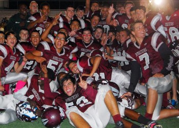 East Hampton's Varsity Football team at Homecoming 2013