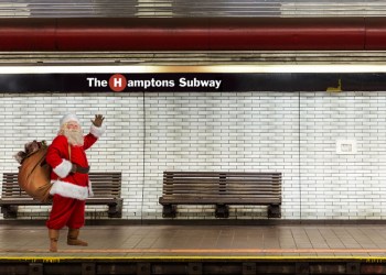 Hamptons Subway welcomed Santa Claus in Hampton Bays this year