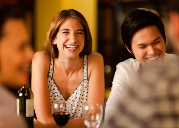 Laughter at restaurant