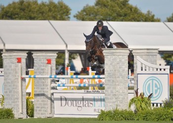 McLain Ward and HH Carlos Z at the 2016 Hampton Classic Horse Show,