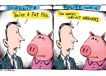 Politeness cartoon by Mickey Paraskevas