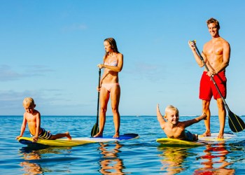 Rent some stand-up paddleboards and enjoy a day with the family!