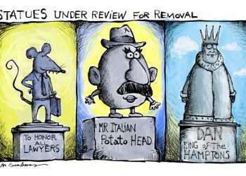 Statues cartoon by Mickey Paraskevas