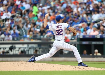 Steven Matz pitches for the NY Mets