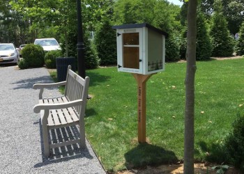 Little Free Library outside Westhampton Free Library