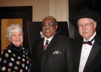 Fern Hill, Howard Wright and Jerry Hill at the Black Tie & Boots Gala in 2014.