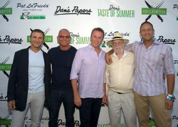 GrillHampton judges Michael Gelman, Robert Irvine, Marc Murphy, Dan Rattiner and Pat LaFrieda.