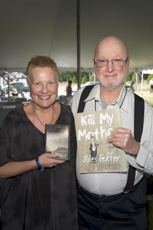 JZ Holden and Jules Feiffer with their latest books.