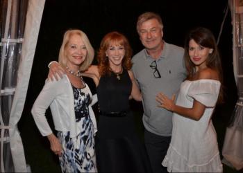 Executive Director Guild Hall Ruth Appelhof, Kathy Griffin, Alec Baldwin, Hilaria Baldwin