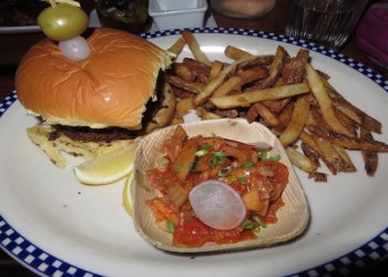 Montauk Fish Burger at Almond Bar & Restaurant