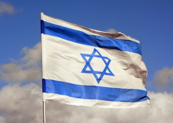 Israel flag in the wind