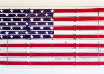 montauk American flag art