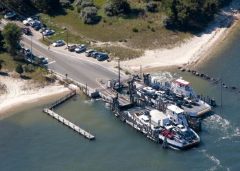 The South Ferry terminal on North Haven, which connects the South Fork to Shelter Island. Photo credit: Cully/EEFAS