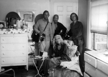 Al Maysles (right) filming Grey Gardens with brother David and 