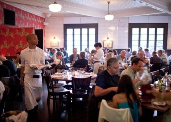 Interior of Almond restaurant