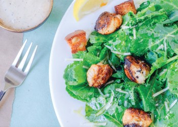 Blackened Monkfish Caesar Salad from Stephanie Villani's 