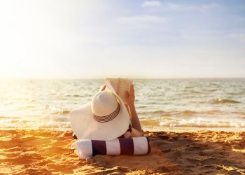 reading on the beach