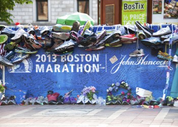 Boston Marathon 2013 memorial place at Copley Square,