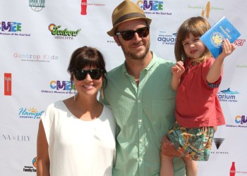 Tiffani Thiessen, husband Brady Smith and daughter Harper at CMEE