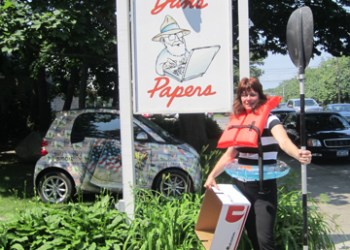 Jean Lynch And Her Cardboard Boat