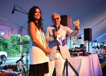 Taste of Two Forks co-hosts Katie Lee and Geoffrey Zakarian.