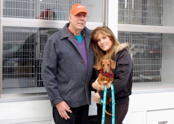 Southampton Animal Shelter Foundation Board President Jonathan W. McCann and animal advocate Jill Rappaport.