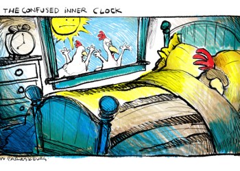 Daylight Savings cartoon by Mickey Paraskevas