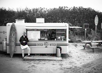 Ditch Witch food truck at Ditch Plains in Montauk