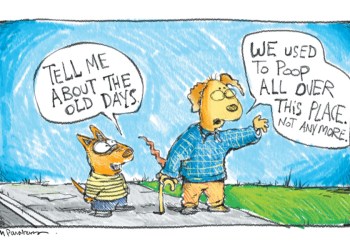 Dog rules Cartoon by Mickey Paraskevas