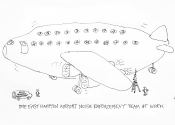 East Hampton Airport cartoon by Dan Rattiner