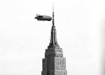 Empire State Building with blimp