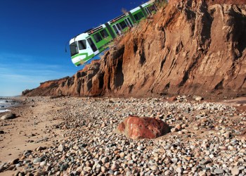 Hamptons Subway flew off the Montauk bluffs this week