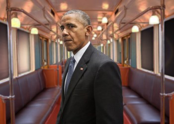 President Obama had a lonely ride on the Hamptons Subway this week