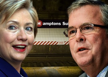 Jeb Bush and Hillary Clinton rode the Hamptons Subway this week