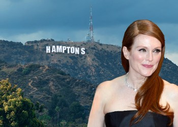 Julianne Moore Hollywood Hamptons sign