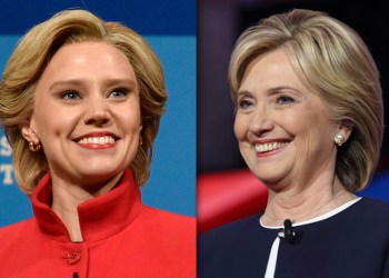 Kate McKinnon and Hillary Clinton