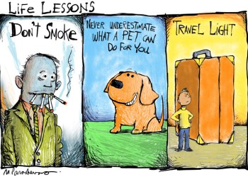 life lessons cartoon by Mickey Paraskevas