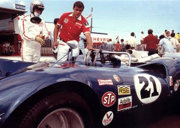 Mario Andretti at the Bridgehampton Race Circuit