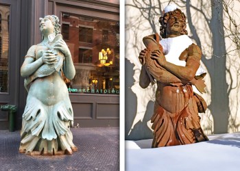 Paris Mermaid in New York City and Paris Merman in Bridgehampton