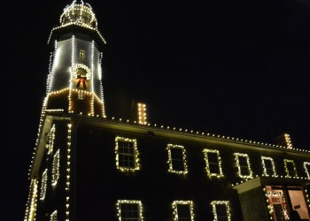 Montauk Lighthouse holiday lighting