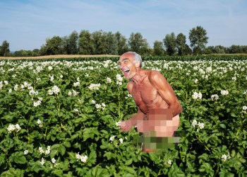 Bridgehampton's famous naked farmer