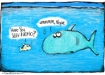 Nemo under the sea cartoon by Mickey Paraskevas